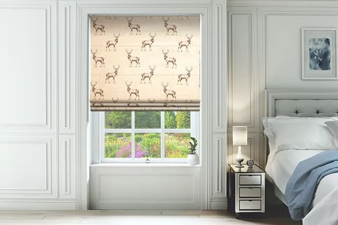Monarch Natural - Pattern Roman Blind