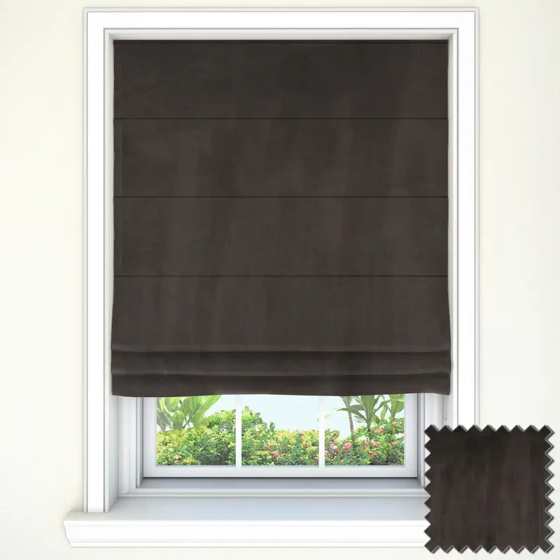 Paris Charcoal Roman Blinds