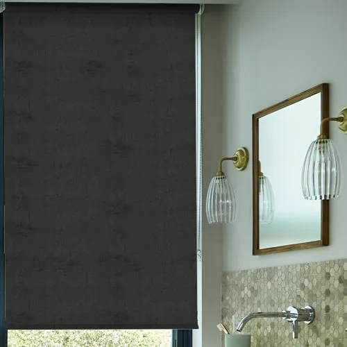 Metz Black (Moisture Resistant) Bathroom Roller Blinds
