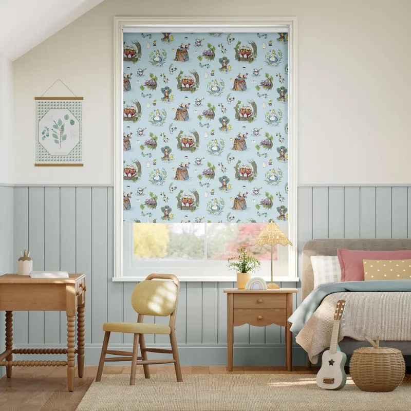 Alice In Wonderland Blackout Blue Roller Blind