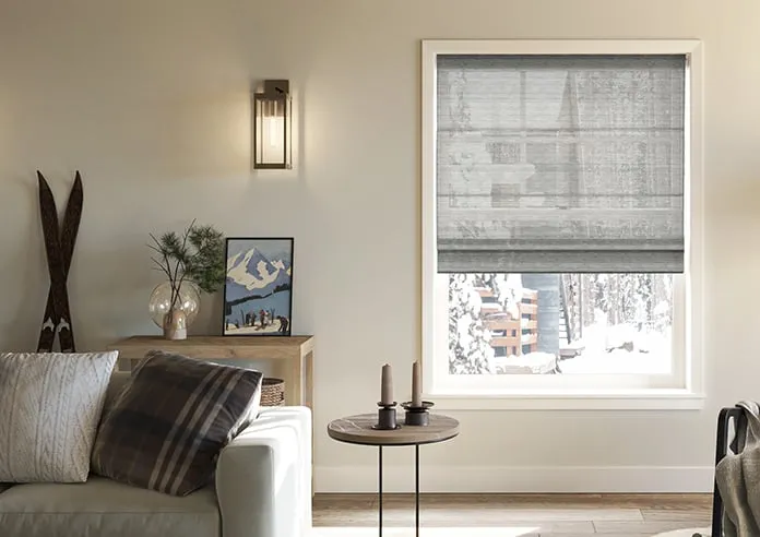 Sahara Voile Metallic Grey - Roman Blind