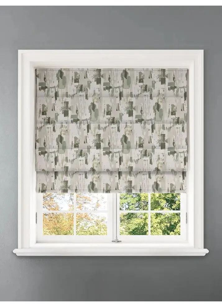 Westchester Fennel Abstract Pattern Roman Blind