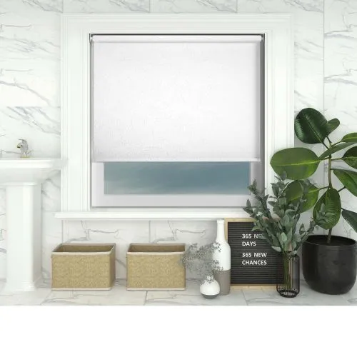 Crackles White Cordless Roller Blind