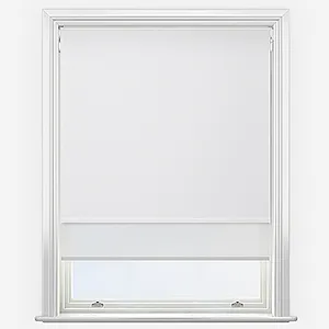 Supreme Blackout White & White Double Roller Blind