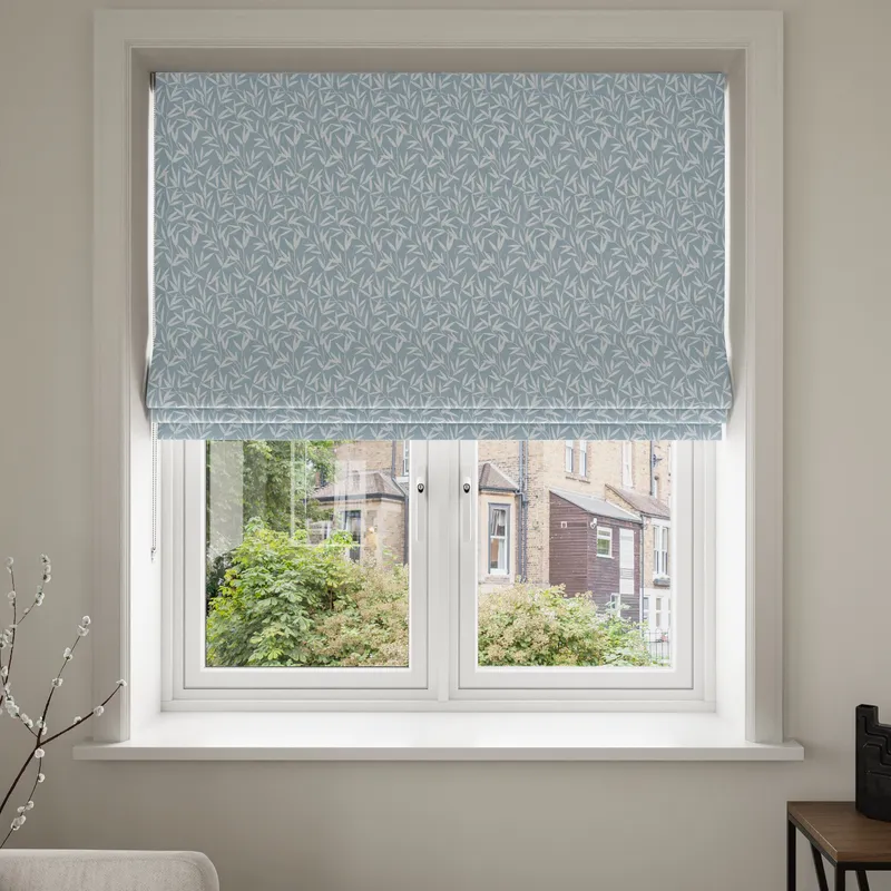 Laura Ashley Willow Leaf Chenille Pale Seaspray Blinds Uk