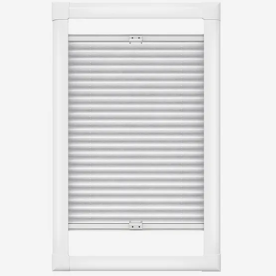 Louvolite Voile Fr White 20mm Pleated Perfect Fit Pleated Blind