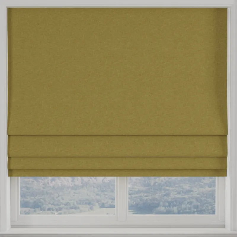 Kansai Plain Made To Measure Roman Blind Ochre