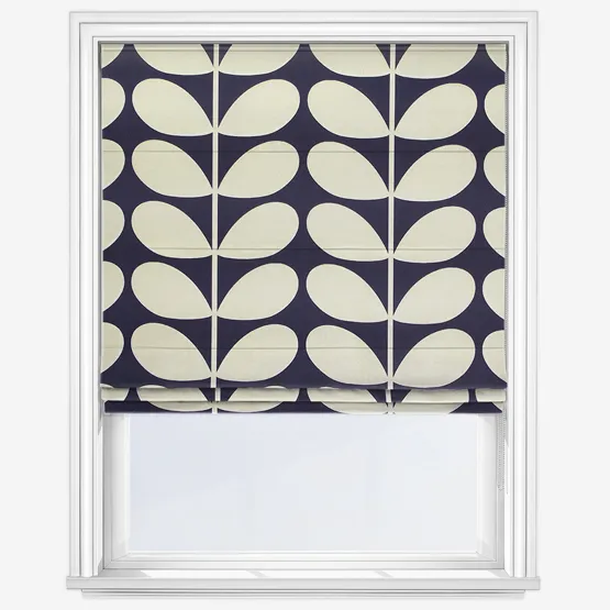 Orla Kiely Jumbo Solid Stem Whale Roman Blind