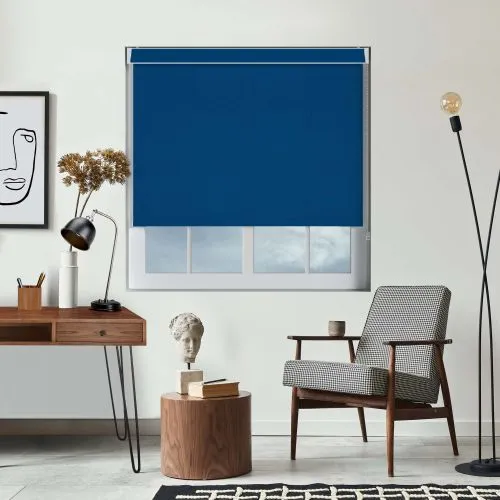 Mirage Solar Dark Blue Pelmet Roller Blind