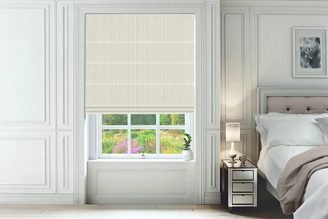 Sophie Allport Stamford Stripe Natural - Designer Roman Blind