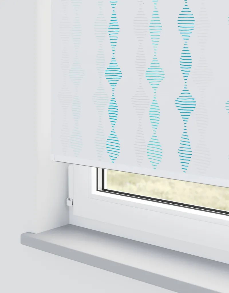 Romain Turquoisre Electrical Roller Blind