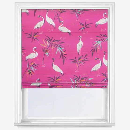 Sara Miller Heron Fuchsia Roman Blind