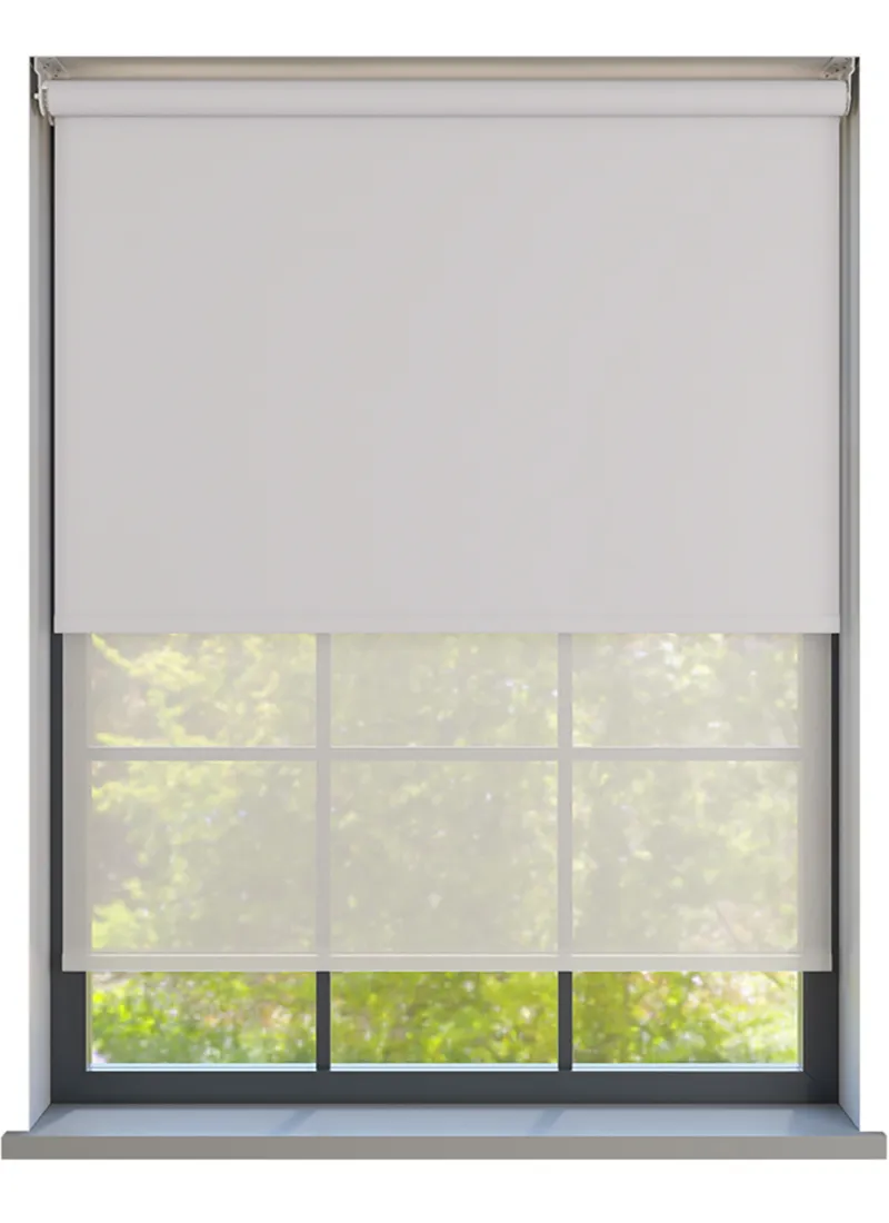 Amor Soft Grey With Haze Pure Double Roller Blind