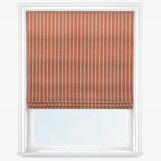Rowing Stripe Paprika Roman Blind