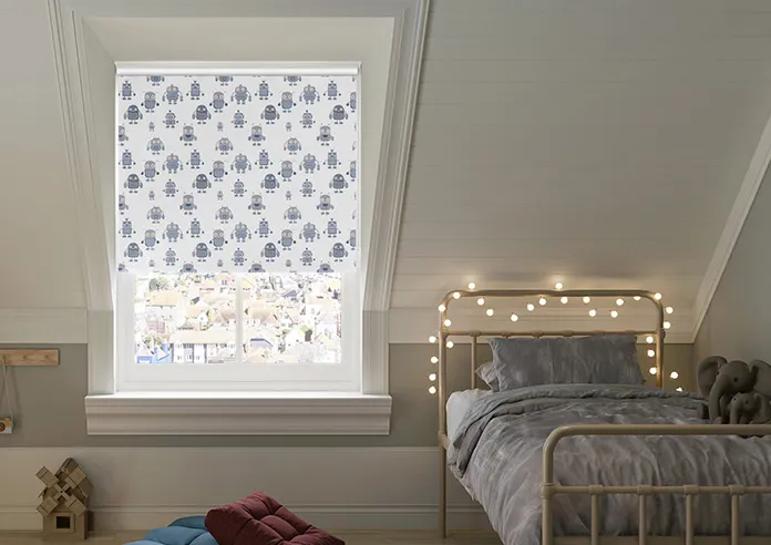 Robo Town Cyborg Grey - Roller Blind