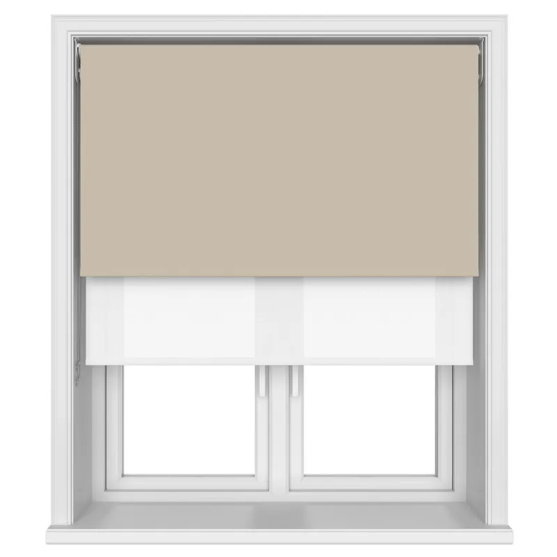 Bella Hessian Double Roller Blind Blinds Uk