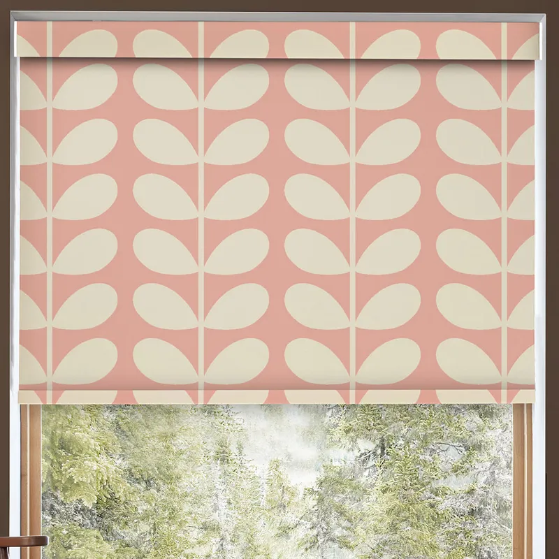 Orla Kiely Jumbo Solid Stem Made To Measure Blackout Roller Blind Pink