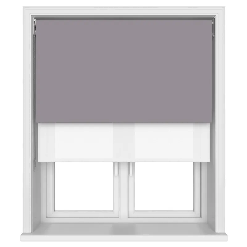 Tradechoice Blackout Charcoal Double Roller Blind