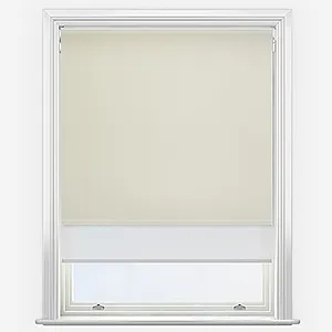 Optima Blackout White & Sunvue White Double Roller Blind