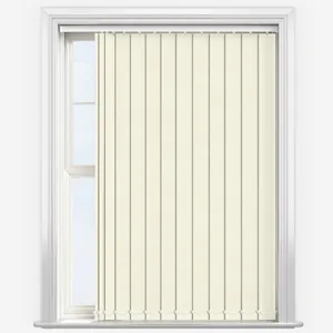 Deluxe Plain Vanilla Cream Vertical Blind
