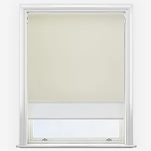 Optima Blackout White & White Double Roller Blind