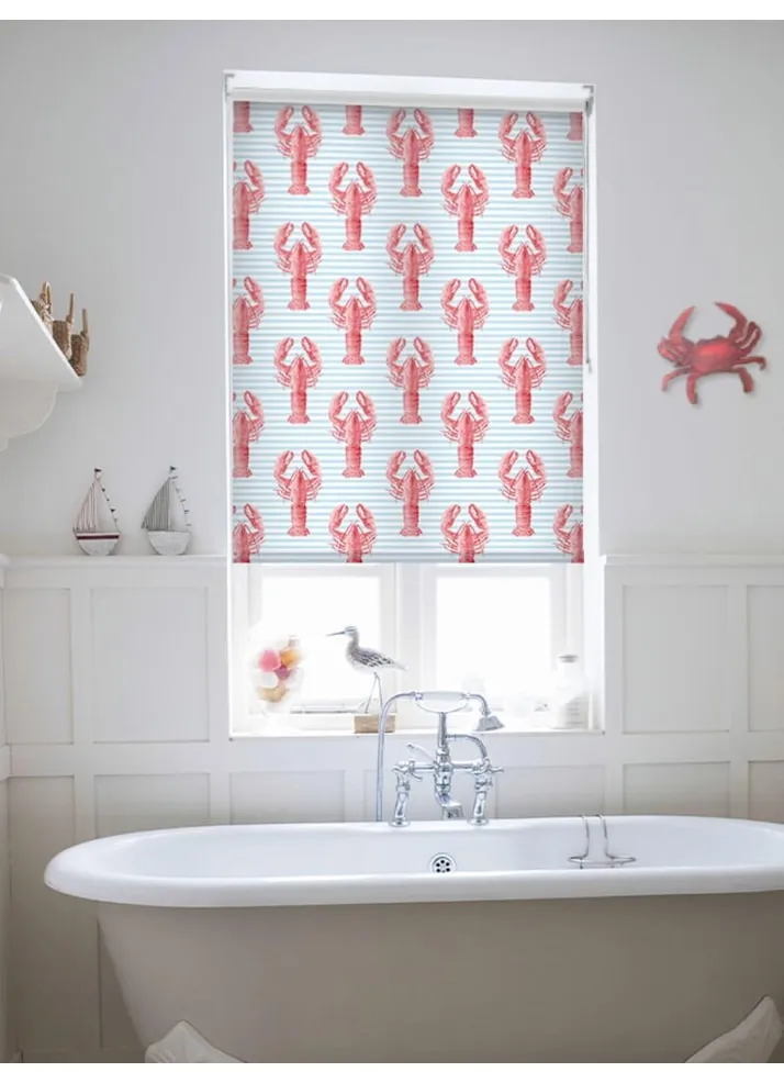 Lobster Red Roller Blind