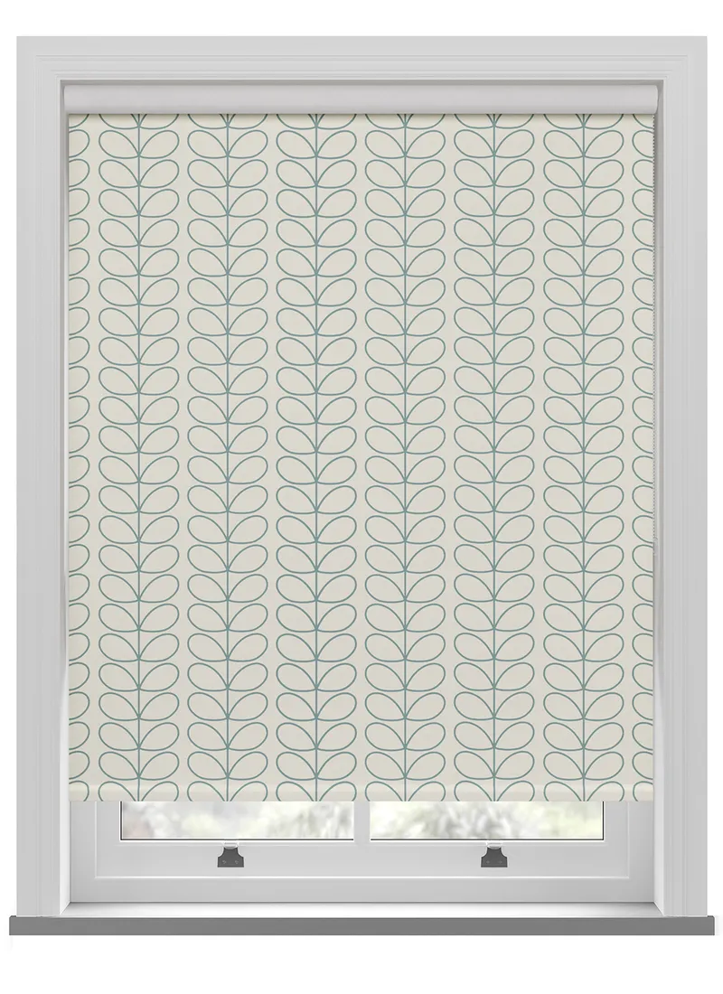 Orla Kiely Linear Stem Dark Powder Blue Roller Blind