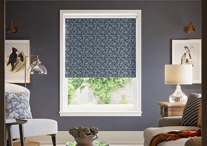Oak Leaves Midnight - Roller Blind