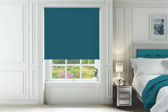 Ibiza Teal - Blackout Roller Blind