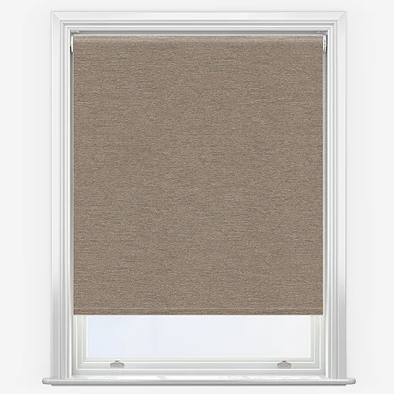 Merino Blackout Wood Smoke Roller Blind