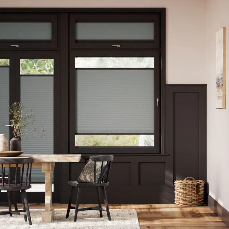 Stick On Duoshade Nickel Grey Thermal Blind