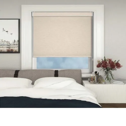 Weave Cream No Drill Roller Blind