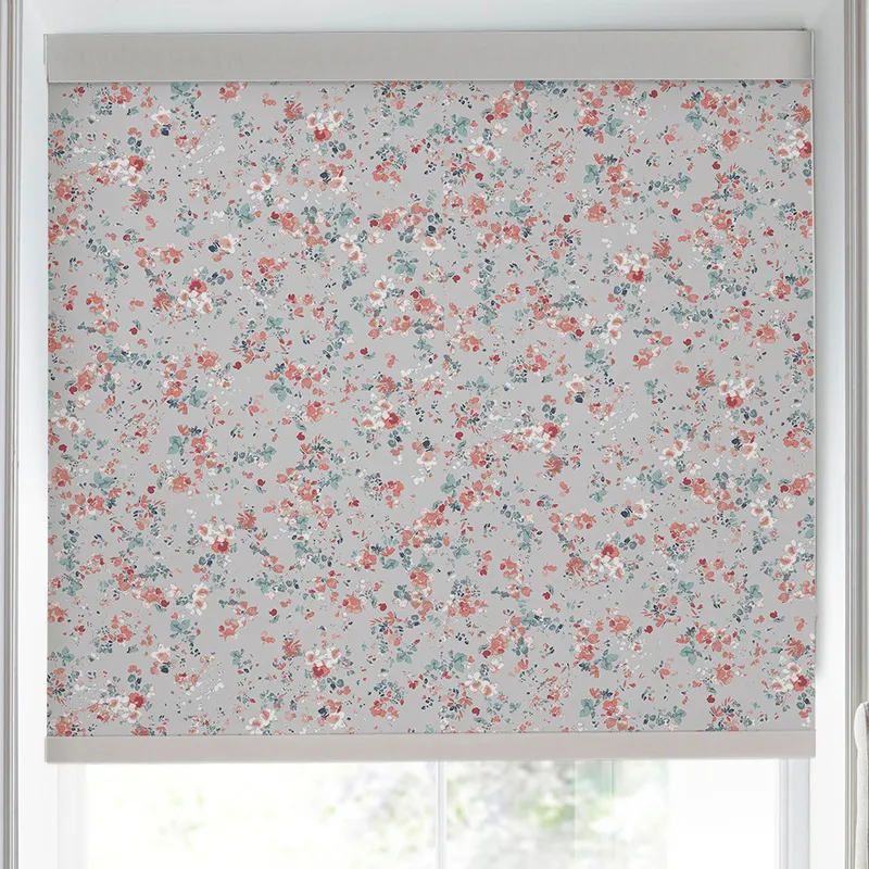 Laura Ashley Blossoms Made To Measure Blackout Roller Blind Coral