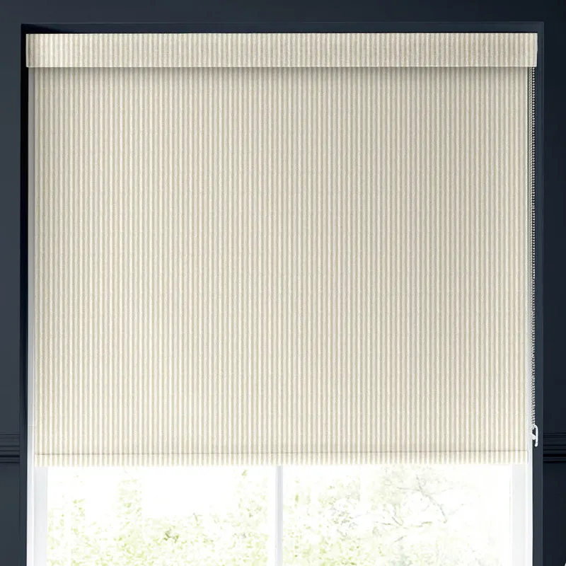 Emily Bond Oscar Stripe Translucent Made To Measure Roller Blind Linen