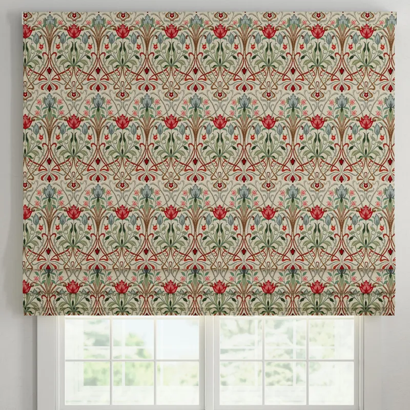 Ante Decor Alexandra Woven Jacquard Made To Measure Roman Blind Red