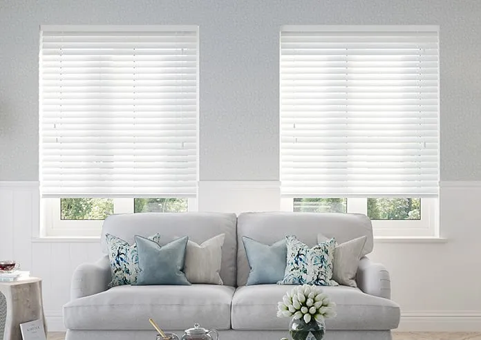 Ecowood Snow White Satin - Venetian Blind