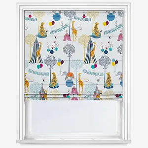 Sara Miller Circus White Roman Blind