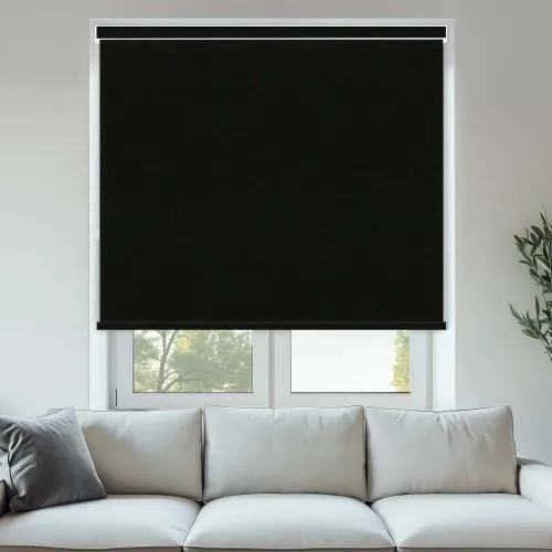 Vibe Blackout Black Pelmet Roller Blinds - Light Control