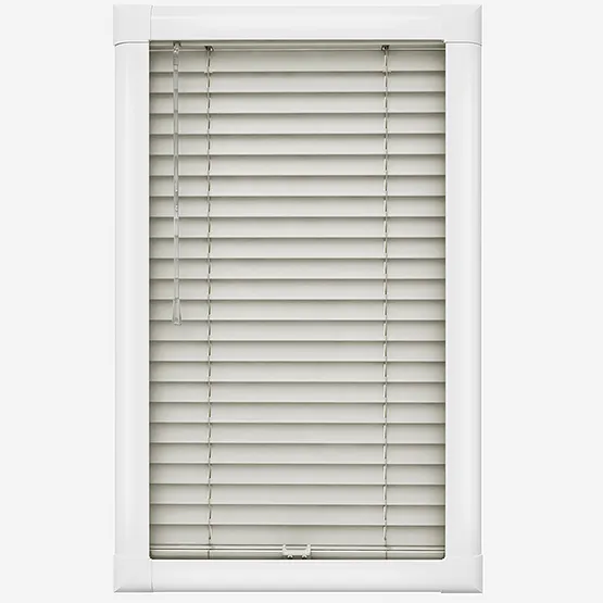 Premier Bright Light Grey Perfect Fit Wooden Blind