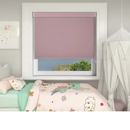 Bedtime Pastel Pink Pelmet Roller Blind