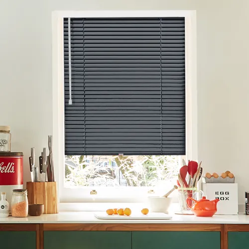 Filtra Black (Perforated) Perfect Fit Venetian Blinds