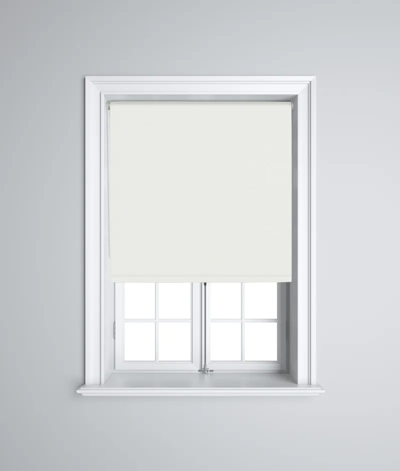 Darktex Fr White 3m 230v Relay Operated Electric Roller Blinds