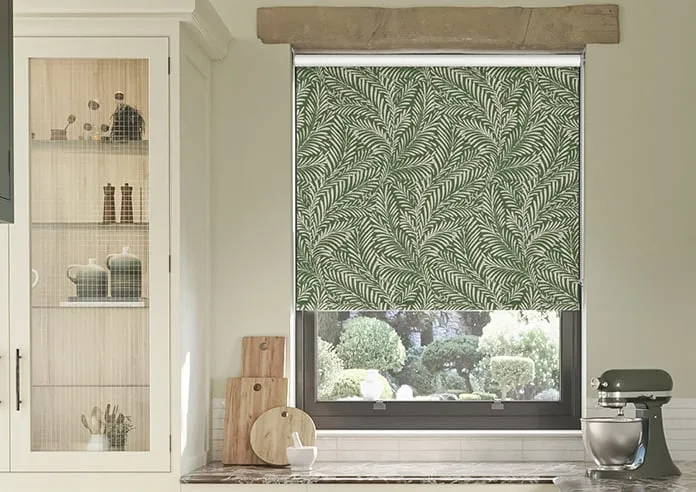 Acoustic Leaf Green - Roller Blind