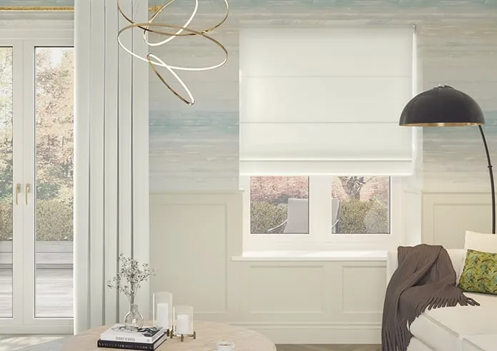 Ultra Luxe Velvet White Lace - Roman Blind