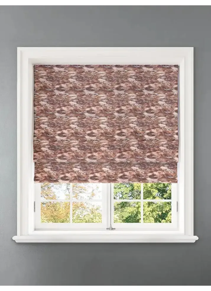 Allegany Ginger Abstract Pattern Roman Blind