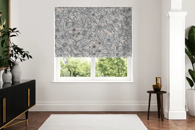 Ted Baker Velvet Vietnm Linen Grey - Designer Roman Blind