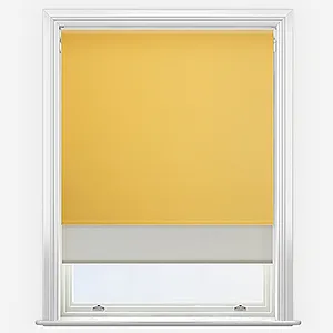 Optima Blackout Daffodil Yellow & Natural Double Roller Blind