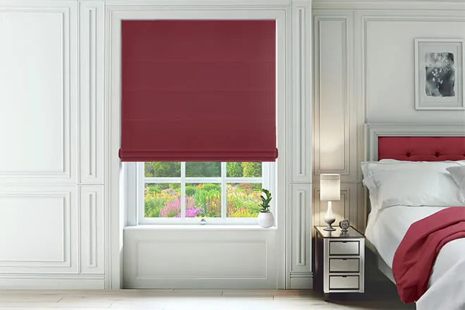 Vicenza Wine - Faux Silk Roman Blind