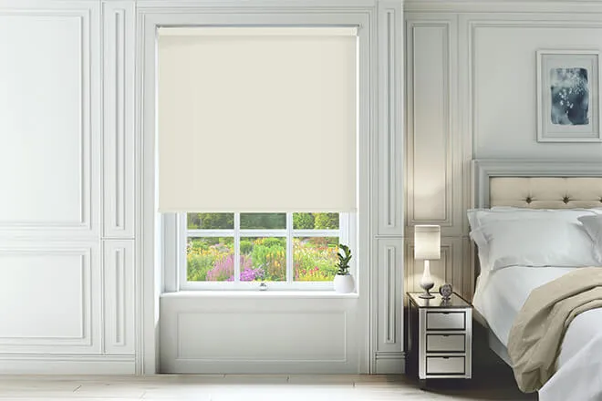 Dakota Ivory - Moisture Resistant Blackout Roller Blind