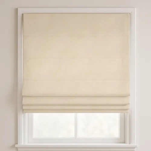 Cassia Oatmeal Deluxe Roman Blinds